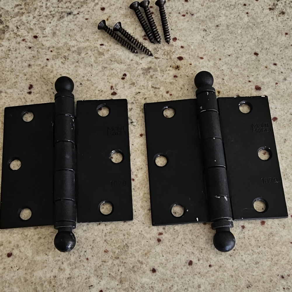 Black Mont Hard door hinges with ball cap